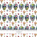 LEBKY vz. 1 / bílý (DIA DE LOS MUERTOS) - Hydrofobní česaná teplákovina