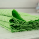 KWIATUSZKI 3D / limonkowy - dzianina wiskozowa