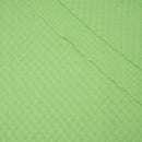 KWIATUSZKI 3D / limonkowy - dzianina wiskozowa