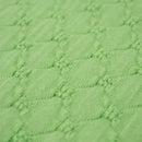 KWIATUSZKI 3D / limonkowy - dzianina wiskozowa