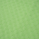 KWIATUSZKI 3D / limonkowy - dzianina wiskozowa