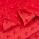 ČERVENÝ - plyš s puntíky