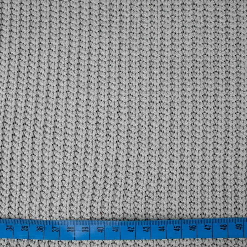 Světle šedý - Svetrovina bavněná 505g