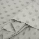 SVĚTLE ŠEDÝ - plyš s puntíky