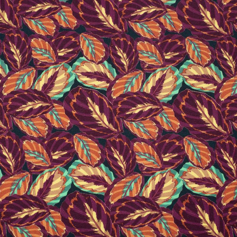 PURPUROVÉ LISTY (VINTAGE) - Hydrofobní česaná teplákovina