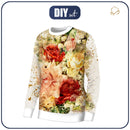 DÁMSKÁ MIKINA (HANA) BASIC - WATERCOLORS FLOWERS vz. 7 - teplákovina