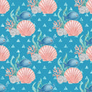 DELFÍNI / pruhy  (POHÁDKOVÝ OCEÁN) / modrá