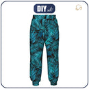 Dámské joggery (NOEMI) - PALMOVÉ LISTY vz. 5 / černý - Sada šití