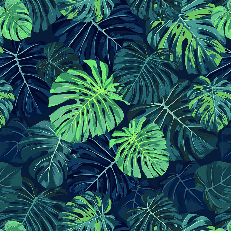 MONSTERA 2.0 / navy - Hydrofobní česaná teplákovina