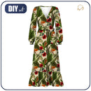 Zavinovací šaty s volánem (ABELLA) - RAJSKÉ ROSTLINY (SAFARI) - Sada šití