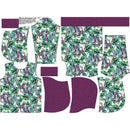 DĚTSKÁ MIKINA S KAPUCÍ (ALEX) - MINI LISTY A HMYZ VZ. 1 (TROPICKÁ PŘÍRODA) / bílý - Sada šití