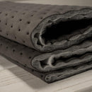 TMAVĚ ŠEDÝ - Velur  prošívaný tečky