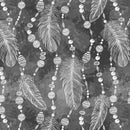 BÍLÁ PÍRKA  A KORÁLKY (ŠEDÁ) - Hydrofobní česaná teplákovina