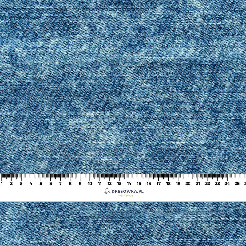 ROZŘEZANÝ JEANS (Atlantic Blue) - Hydrofobní česaná teplákovina