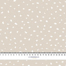 BÍLÉ STOPY / béžový (KOUZELNÝ VÁNOČNÍ LES) - Hydrofobní česaná teplákovina