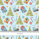 VÁNOČNÍ STROMKY A DARKY (VÁNOČNÍ ČAS) - Hydrofobní česaná teplákovina