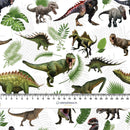 DINO ROSTLINY - Hydrofobní česaná teplákovina