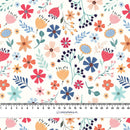 BAREVNÉ KVĚTY - Hydrofobní česaná teplákovina