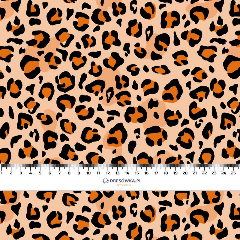 LEOPARD / SKVRNY - Hydrofobní česaná teplákovina