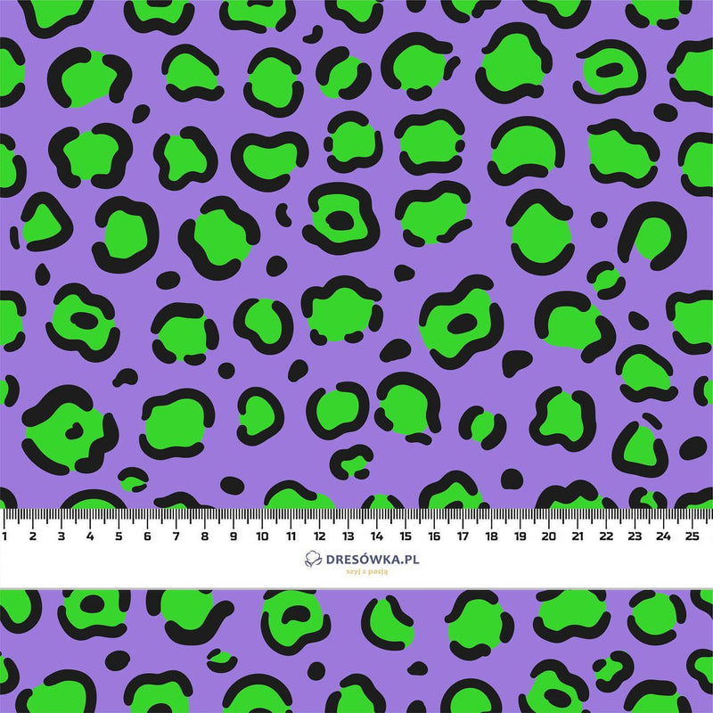 NEON LEOPARD vz. 1 - Hydrofobní česaná teplákovina