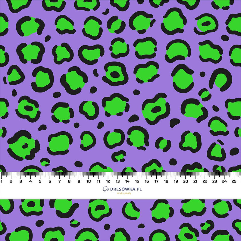 NEON LEOPARD vz. 1 - Hydrofobní česaná teplákovina