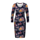 Tužkové šaty (ALISA) - FLORAL AUTUMN VZ. 4 - Sada šití