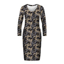 Tužkové šaty (ALISA) - GLAM PRINT VZ. 2 - Sada šití