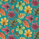 BAREVNÉ LISTY MIX  / smaragdově zelený (BROKÁTOVÝ PODZIM)