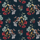 DARK FLOWERS (INTO THE WOODS) - Hydrofobní česaná teplákovina