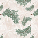 VĚTVIČKY A SNĚHOVÉ VLOČKY (ZIMA VE MĚSTĚ) - Hydrofobní česaná teplákovina