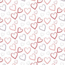 SRDCE (OBRYS) / bílý (VALENTÝNSKÉ SRDCE)