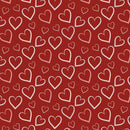 SRDCE (OBRYS) / červený (VALENTÝNSKÉ SRDCE)