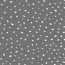 BÍLÉ STOPY / tmavě šedý (KOUZELNÝ VÁNOČNÍ LES) - Hydrofobní česaná teplákovina