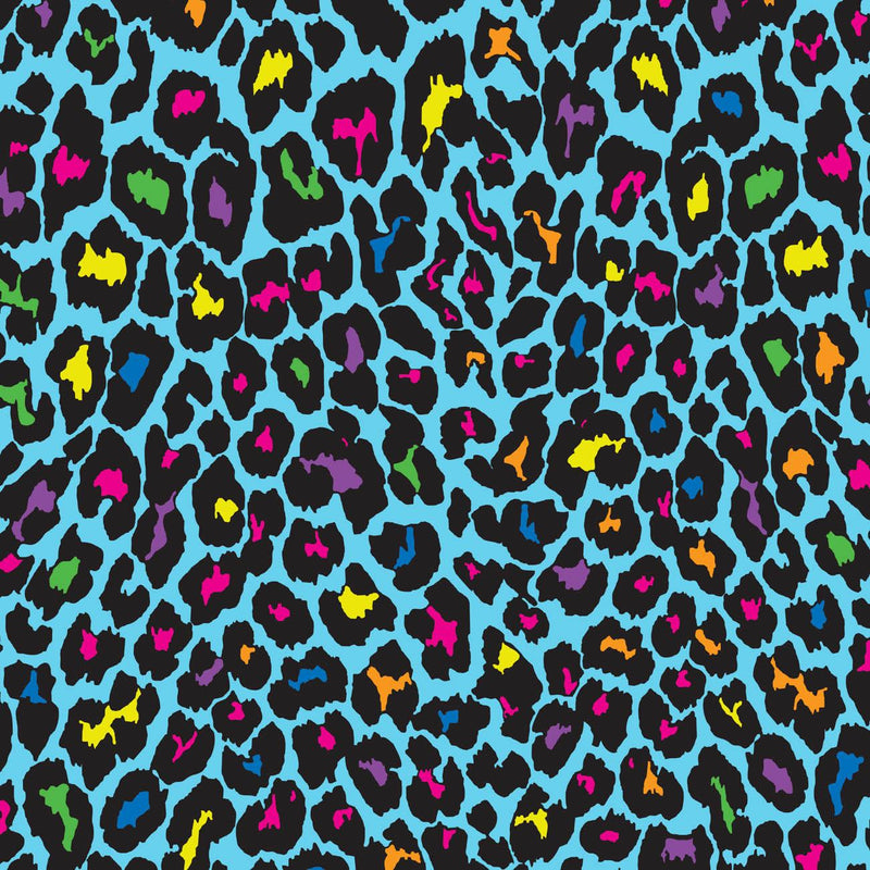 NEON LEOPARD vz. 3 - Hydrofobní česaná teplákovina