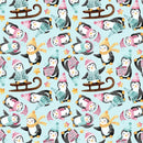 TUČŇACI MIX VZ 1 (VÁNOČNÍ TUČŇACI) - Hydrofobní česaná teplákovina