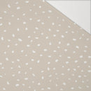 BÍLÉ STOPY / béžový (KOUZELNÝ VÁNOČNÍ LES) - Hydrofobní česaná teplákovina