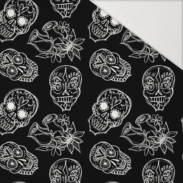 LEBKY OBRYS/ růže (DIA DE LOS MUERTOS) - Hydrofobní česaná teplákovina