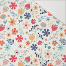 BAREVNÉ KVĚTY - Hydrofobní česaná teplákovina