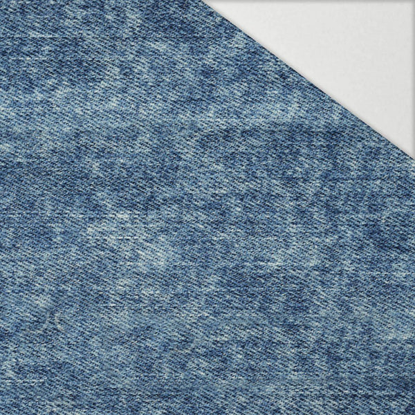 ROZŘEZANÝ JEANS (Atlantic Blue) - Hydrofobní česaná teplákovina