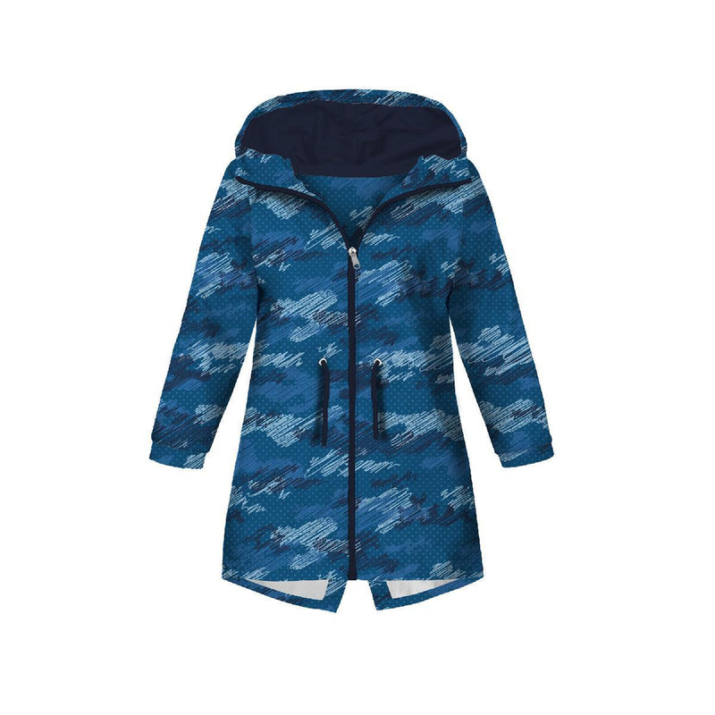 MORO - čmáranice / classic blue - Hydrofobní česaná teplákovina
