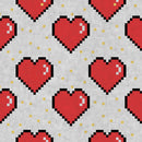 SRDCE (retro)/ světle šedá