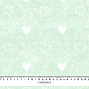 SRDÍČKA A KOSOČTVERCE / ROZŘEZANÝ JEANS (mentolový)