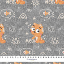 KOČKY / meow (KOČIČÍ SVĚT) / ACID WASH šedý