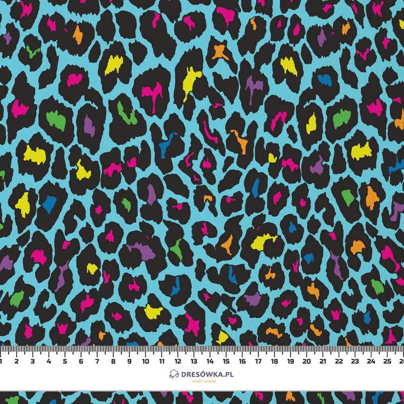 NEON LEOPARD vz. 3 - Hydrofobní česaná teplákovina