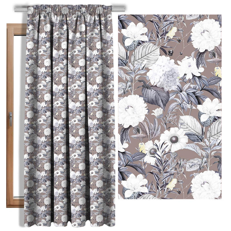 LUXE BLOSSOM vz. 2 - Hydrofobní česaná teplákovina