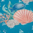 DELFÍNI / pruhy  (POHÁDKOVÝ OCEÁN) / modrá