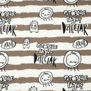 POTWORNIE FAJNY DZIECIAK / béžové pruhy (ŠKOLNÍ KRESBY)