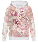 DÁMSKA MIKINA (POLA) CLASSIC S KAPUCÍ - WATERCOLORS FLOWERS Vz. 6 -  Sada šití