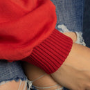 KALE / zelená - hrubý náplet svetrový